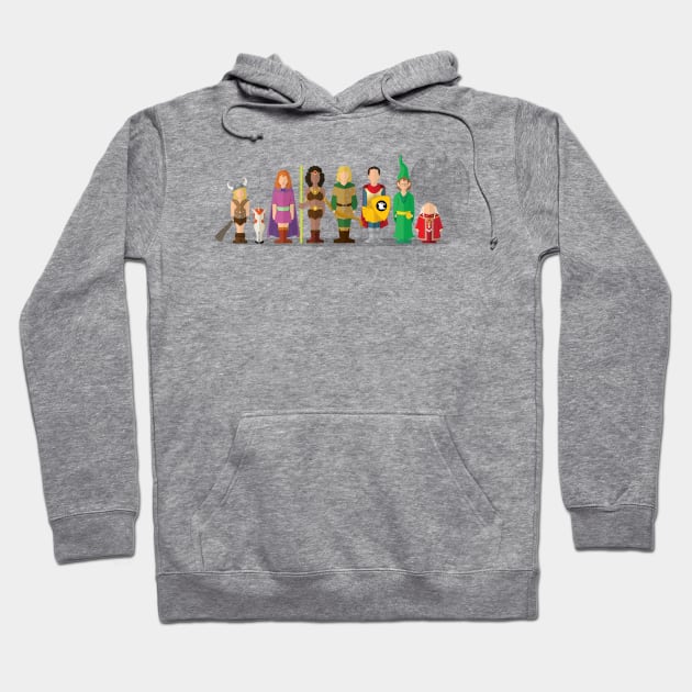 Dungeons & Dragons Cartoon Hoodie by hello@jobydove.com